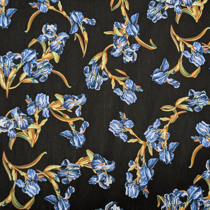 リバティ・ファブリックス　イタリア製　タナローン　French Iris　フレンチ・アイリス　約108×50cm