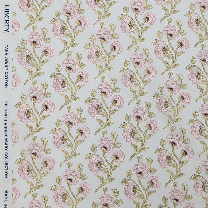リバティ・ファブリックス　イタリア製　タナローン　Needlepoint　ニードルポイント　ピンク　約108×50cm