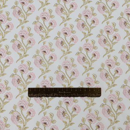 リバティ・ファブリックス　イタリア製　タナローン　Needlepoint　ニードルポイント　ピンク　約108×50cm