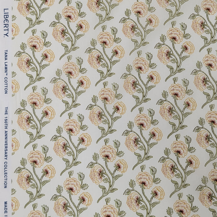 リバティ・ファブリックス　イタリア製　タナローン　Needlepoint　ニードルポイント　イエロー　約108×50cm