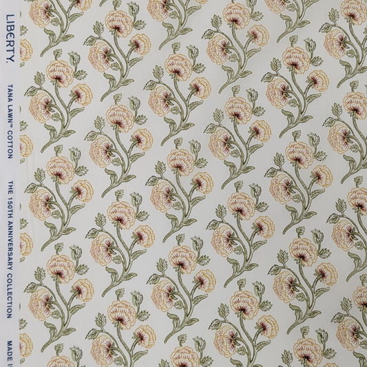 リバティ・ファブリックス　イタリア製　タナローン　Needlepoint　ニードルポイント　イエロー　約108×50cm