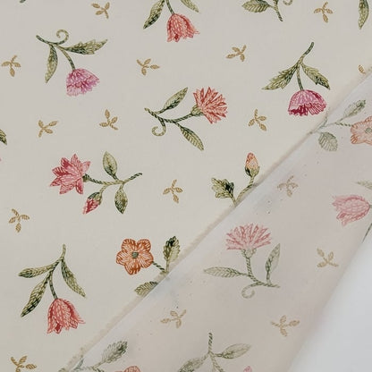 リバティ・ファブリックス　タナローン　Royal Threads　ロイヤル・スレッズ　ライトベージュ地　約108×50cm