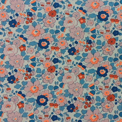 説明欄確認要◆輸入　リバティ　LIBERTY　タナローン　Betsy Neon Orange&Blue　ベッツィ　ネオンオレンジ＆ブルー　約130×50cm