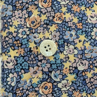 ★輸入　リバティ　LIBERTY　オーガニックタナローン　Emma Etoile Blue　エマエトワール　ブルー　約130×50cm
