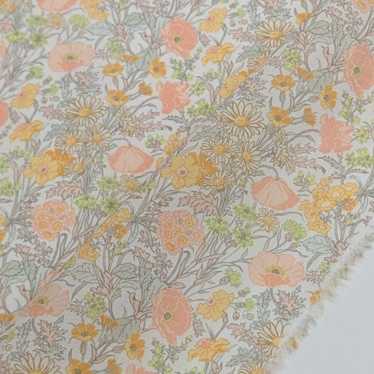 リバティ・ファブリックス　タナローン　Florence May　フローレンスメイ　オレンジ　約108×50cm