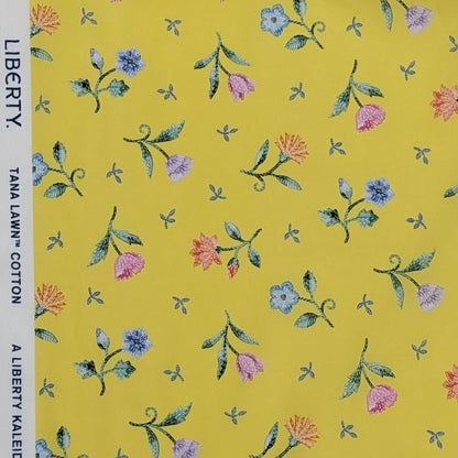 リバティ・ファブリックス　タナローン　Royal Threads　ロイヤル・スレッズ　イエロー　約108×50cm