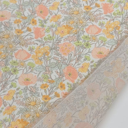 リバティ・ファブリックス　タナローン　Florence May　フローレンスメイ　オレンジ　約108×50cm