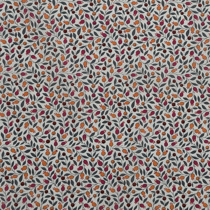 リバティ・ファブリックス　タナローン　Floriana　フロリアナ　レッド＆オレンジ　約108×50cm
