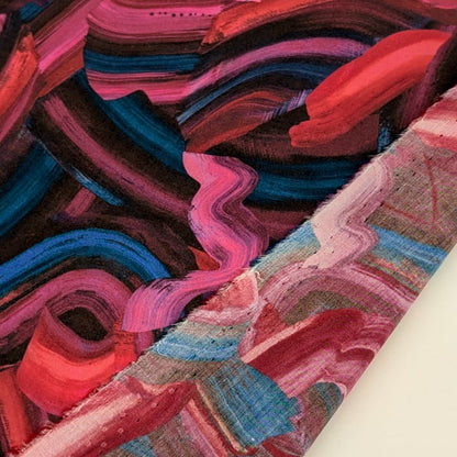 リバティ・ファブリックス　タナローン　Graffiti Summer　グラフィティ サマー レッド 　約108×50cm