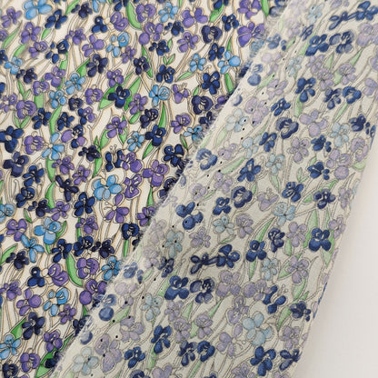 ◆輸入　リバティ　LIBERTY　タナローン　Jennie and Steve  Blue/Purple　ジェニーアンドスティーブ　ブルー/パープル　約130×50cm