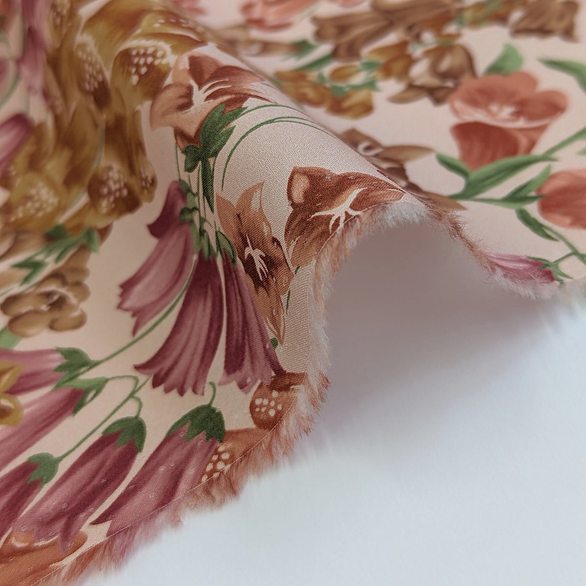 ◆輸入　リバティ　LIBERTY　タナローン　Birkbeck Bluebells Z　バークベックブルーベル　ブラウン　約130×50cm