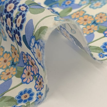 リバティ・ファブリックス　タナローン　Primula Park　プリムラ・パーク　ブルー　約108×50cm