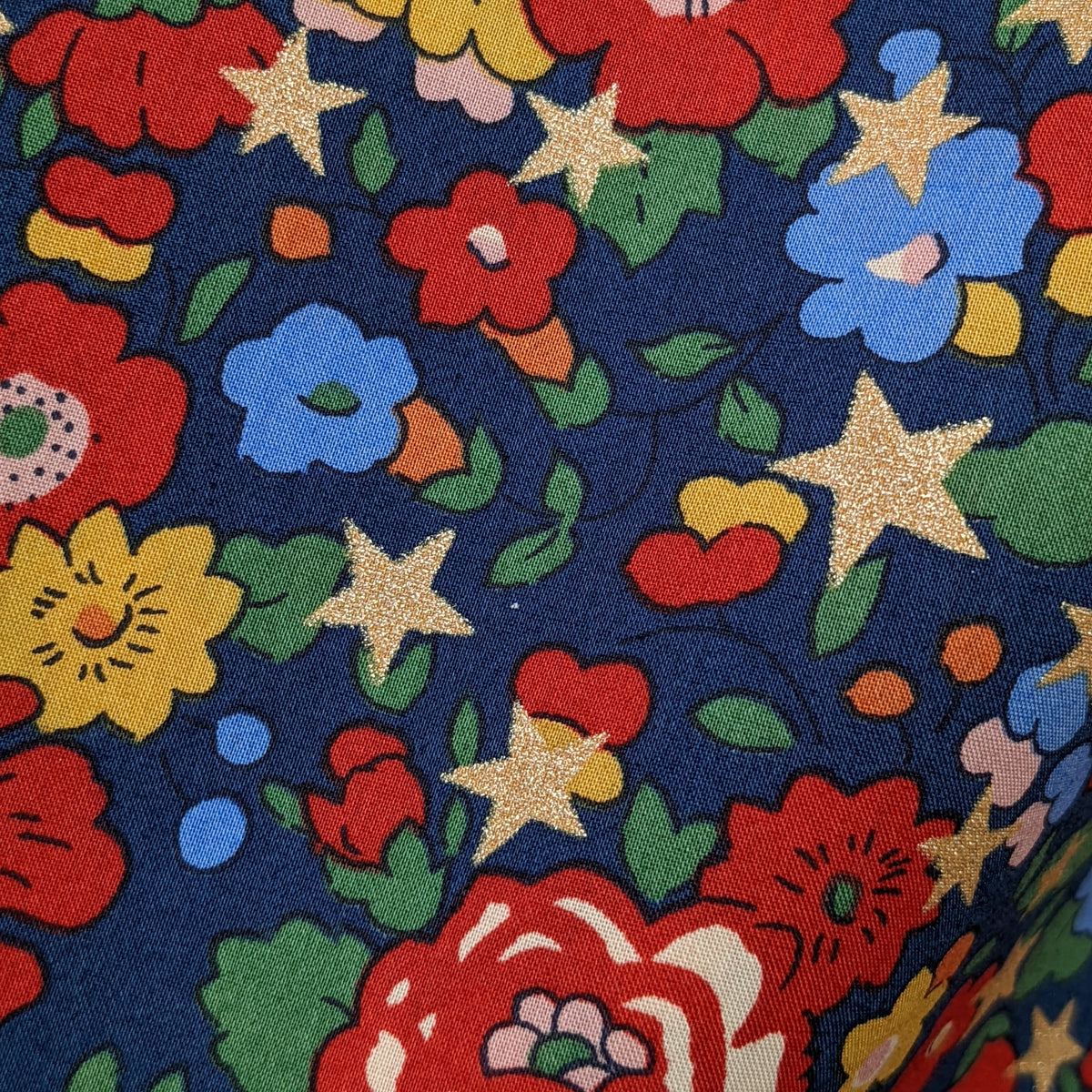 ◆輸入　リバティ　LIBERTY　タナローン　Betsy Star Blue　ベッツィスター　ブルー　約130×50cm