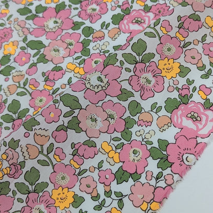 ◆輸入　リバティ　LIBERTY　タナローン　Betsy Neon U　ベッツィネオン　ピンク＆ネオンオレンジ　U　約130×50cm