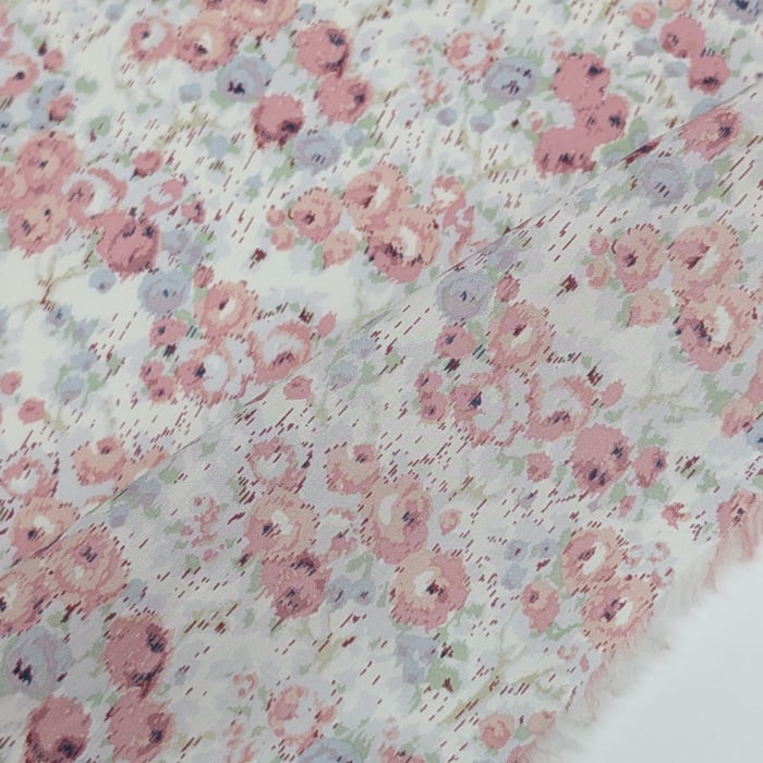 リバティ・ファブリックス　オーガニックタナローン　Carolyn　キャロリン　ローズピンク　約108×50cm