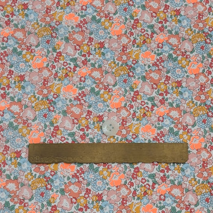 リバティ・ファブリックス　タナローン　Michelle　ミシェル　オレンジネオン　約108×50cm