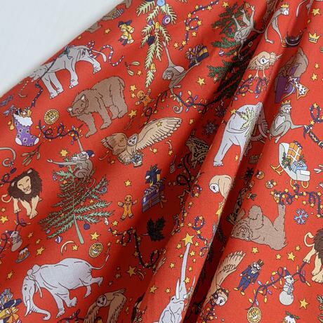◆輸入　リバティ　LIBERTY　タナローン　Liberty Christmas Red　リバティ・クリスマス　レッド　約130×50cm