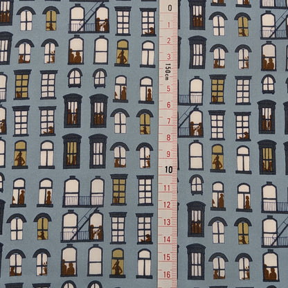 ◆輸入　リバティ　LIBERTY　タナローン　East Village A　イーストヴィレッジ　ライトブルー　約130×50cm