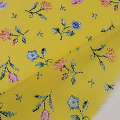 リバティ・ファブリックス　タナローン　Royal Threads　ロイヤル・スレッズ　イエロー　約108×50cm