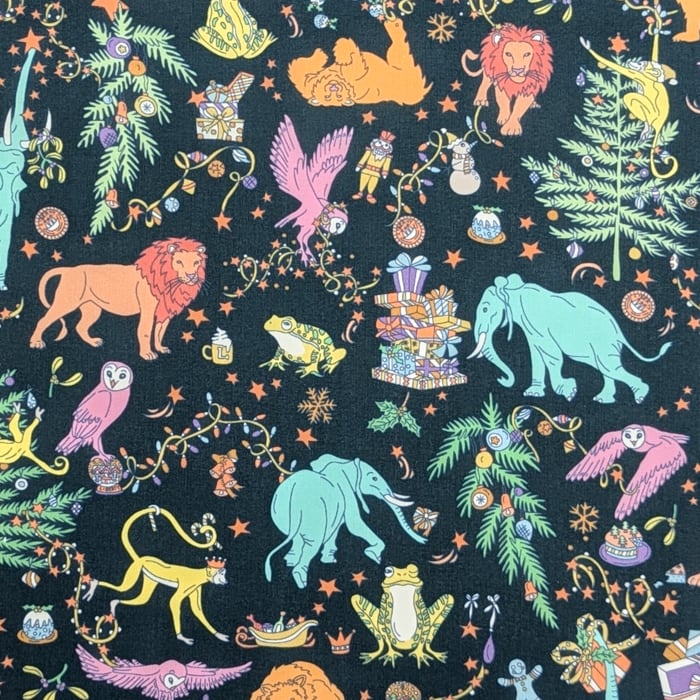 ◆輸入　リバティ　LIBERTY　タナローン　Liberty Christmas Green　リバティクリスマス　グリーン　約130×50cm