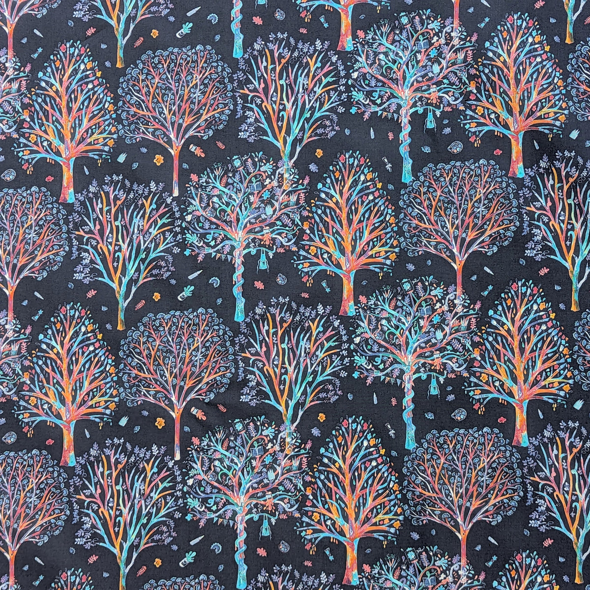 ◆輸入　リバティ　LIBERTY　タナローン　The Artist's Tree Navy　ザ・アーティスツ・ツリー　ネイビー　約130×50cm