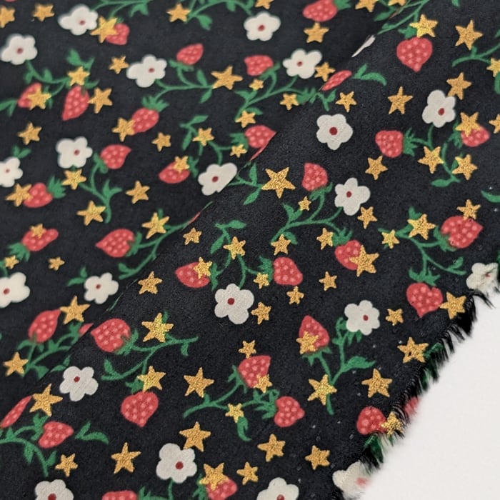 リバティ・ファブリックス　タナローン　Isabel Sparkle　イザベル・スパークル　ブラック　約108×50cm