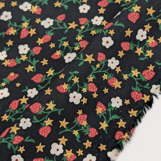 リバティ・ファブリックス　タナローン　Isabel Sparkle　イザベル・スパークル　ブラック　約108×50cm