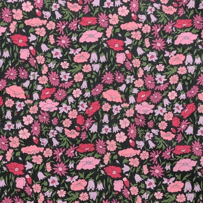 説明欄確認要◆輸入　リバティ　LIBERTY　ピカデリーポプリン　Poppy Forest　ポピー・フォレスト　ピンク　約145×50cm