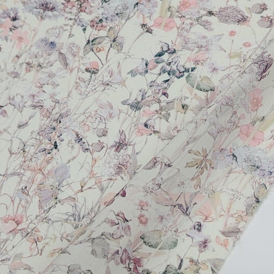 リバティ・ファブリックス　タナローン　Wild Flowers　ワイルド・フラワーズ　パウダーカラー　約108×50cm