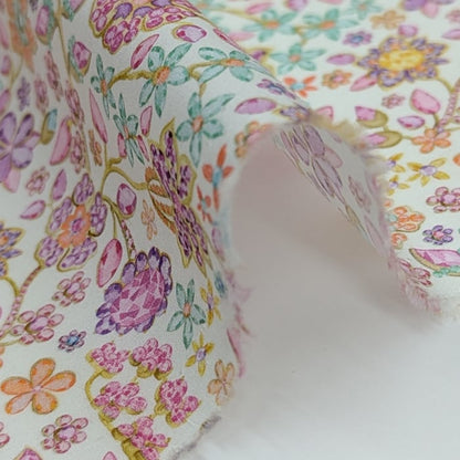 リバティ・ファブリックス　タナローン　Fiona Devaux　フィオナ・ドゥヴォー　ピンク　約108×50cm