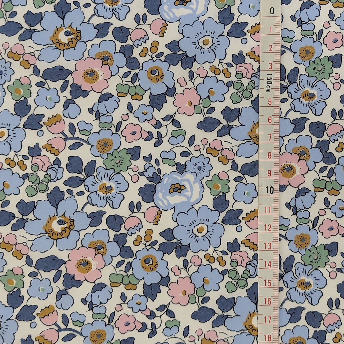 ◆輸入　リバティ　LIBERTY　タナローン　Betsy　ベッツィ　デニムブルー　約130×50cm