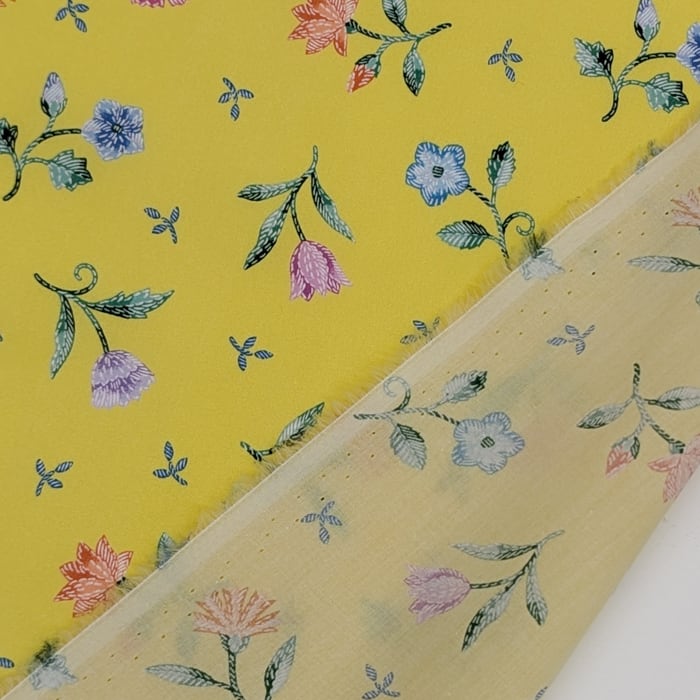 リバティ・ファブリックス　タナローン　Royal Threads　ロイヤル・スレッズ　イエロー　約108×50cm