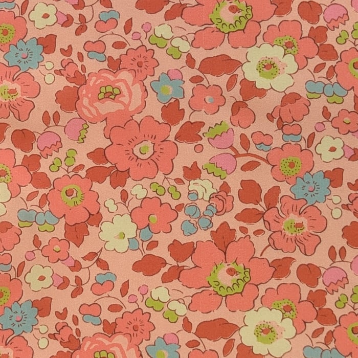 ◆輸入　リバティ　LIBERTY　タナローン　Betsy A　ベッツィ　コーラルピンク　約130×50cm