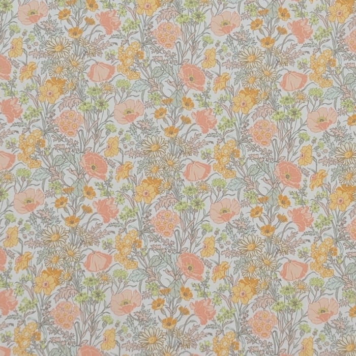 リバティ・ファブリックス　タナローン　Florence May　フローレンスメイ　オレンジ　約108×50cm