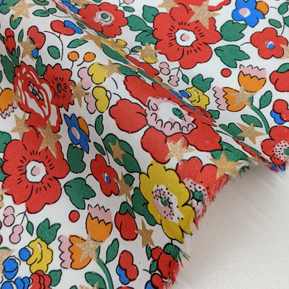 ◆輸入　リバティ　LIBERTY　タナローン　Betsy Star White　ベッツィスター　ホワイト　約130×50cm