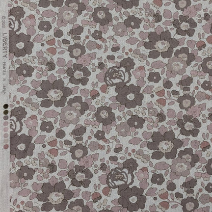 リバティ・ファブリックス　●エアリーコット生地●　Betsy　ベッツィ　ブラウン　約108×50cm