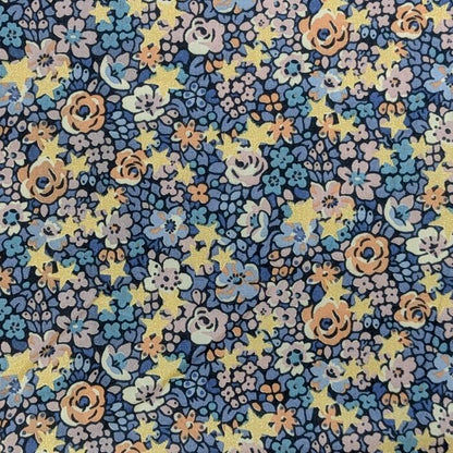 ★輸入　リバティ　LIBERTY　オーガニックタナローン　Emma Etoile Blue　エマエトワール　ブルー　約130×50cm