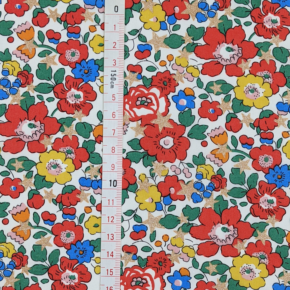 ◆輸入　リバティ　LIBERTY　タナローン　Betsy Star White　ベッツィスター　ホワイト　約130×50cm