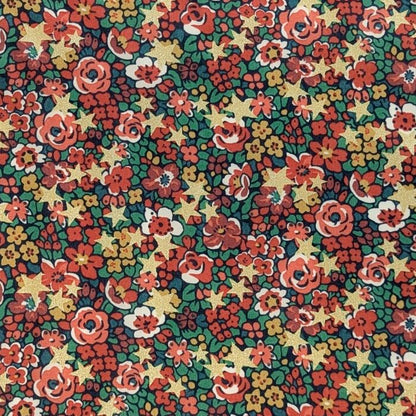 ★輸入　リバティ　LIBERTY　オーガニックタナローン　Emma Etoile Red　エマエトワール　レッド　約130×50cm