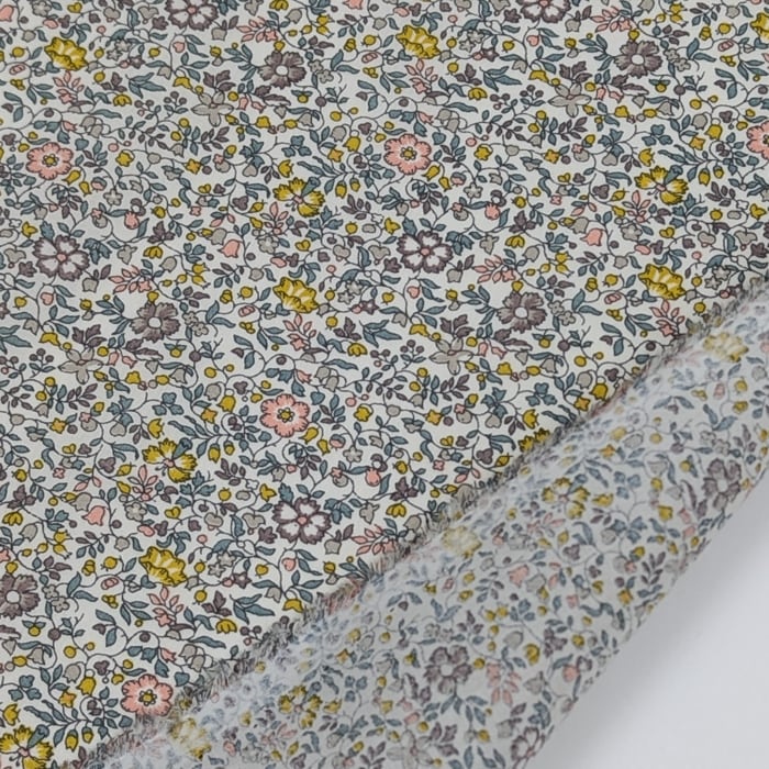 ◆輸入　リバティ　LIBERTY　タナローン　Katie and Millie　ケイティアンドミリー　イエロー＆グレー　約130×50cm (コピー)