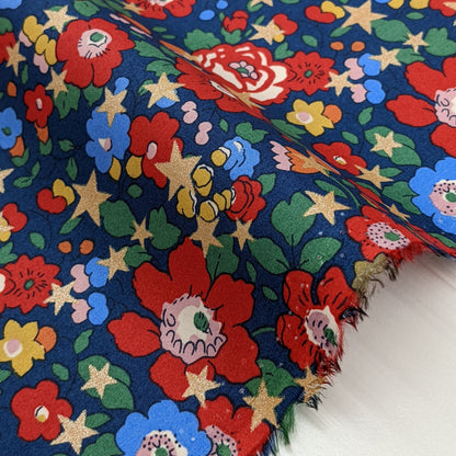 ◆輸入　リバティ　LIBERTY　タナローン　Betsy Star Blue　ベッツィスター　ブルー　約130×50cm