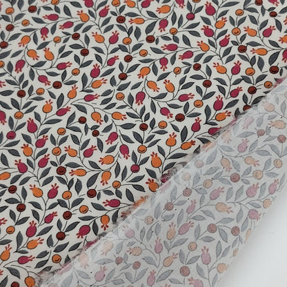 リバティ・ファブリックス　タナローン　Floriana　フロリアナ　レッド＆オレンジ　約108×50cm