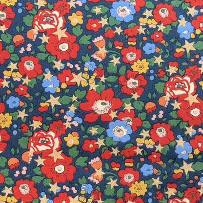 ◆輸入　リバティ　LIBERTY　タナローン　Betsy Star Blue　ベッツィスター　ブルー　約130×50cm