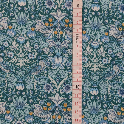 ◆輸入　リバティ　LIBERTY　タナローン　Strawberry Thief Turquoise  ★　ストロベリーシーフ　ターコイズ　約130×50cm