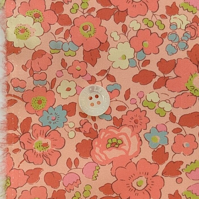 ◆輸入　リバティ　LIBERTY　タナローン　Betsy A　ベッツィ　コーラルピンク　約130×50cm