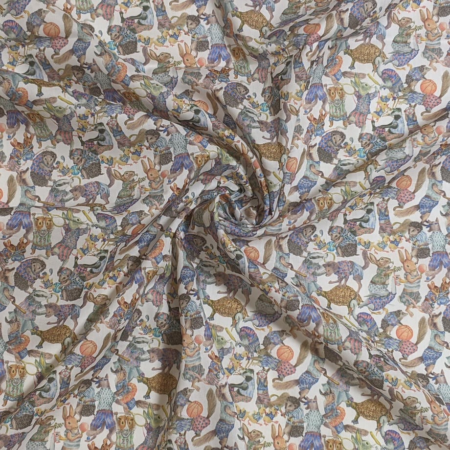 ◆輸入　リバティ　LIBERTY　タナローン　Hullabaloo　ハラバルー　白　約130×50cm