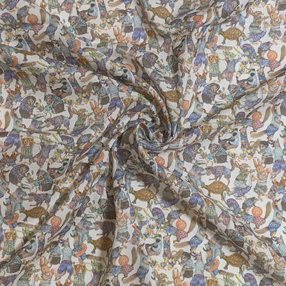 ◆輸入　リバティ　LIBERTY　タナローン　Hullabaloo　ハラバルー　白　約130×50cm