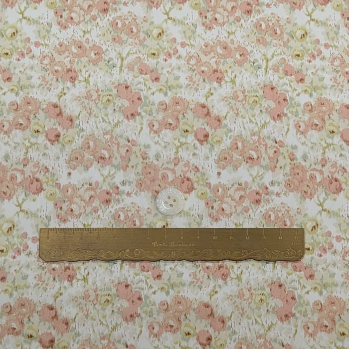 リバティ・ファブリックス　オーガニックタナローン　Carolyn　キャロリン　アプリコットピンク　約108×50cm