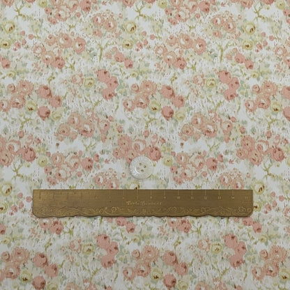 リバティ・ファブリックス　オーガニックタナローン　Carolyn　キャロリン　アプリコットピンク　約108×50cm